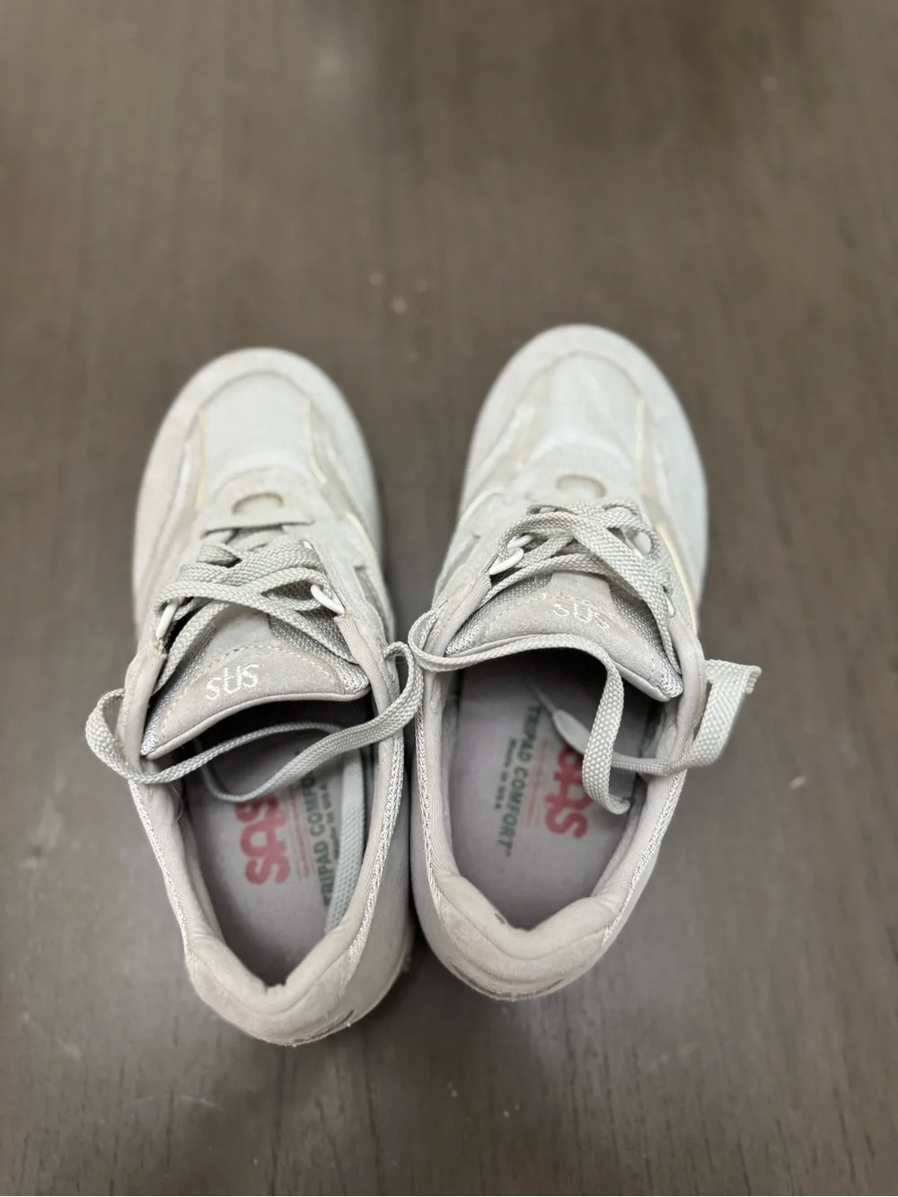 SAS Kids Neutral Gray Lace-Up Sneakers